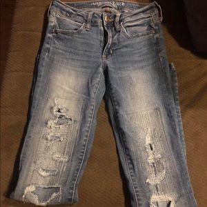 American Eagle Distressed jeans.